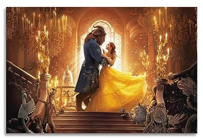 VZRSQZK Filmposter Die Schöne und das Biest, dekoratives Gemälde, Leinwand-Wandposter und Kunstdruck, modernes Familienschlafzimmer-Dekor-Poster, 20 x 30 cm