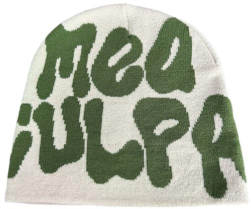 KieTeiiK Beanie,Beanies mit Buchstabendruck Beanies, Dünne Slouch Beanie Mütze,Beanie-Strickmütze für Damen und Herren, Slouchy Beanies und Strickmützen für Unisex