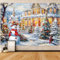 Alishomtll Wandteppich Weihnachten Wandtuch Wandbehang Aesthetic Weihnachtsdeko Weihnachtsbaum Schneemann Tapisserie Zuhause Wanddeko für Schlafzimmer Wohnzimmer Wohnheim 210x150cm