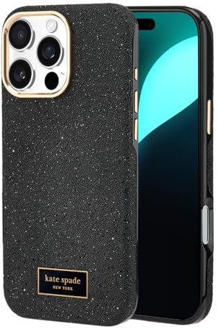 kate spade new york iPhone 16 Pro Max Case - Compatible with MagSafe - Designer Phone Case - Crystal Pave Nightfall