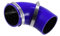 INFINAUTO 76mm 3 ID 90 Degree Silicone Reducer Hose Coupler Tube Set Blue Stylish Design