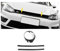 Frontgrill Glänzend Schwarzer Kühlergrillstreifen Für VW Für Golf 7 R-Leitung 7.5 MK7 Stoßstange Grillverkleidung Dekoratives Kühlergrillzubehör Front Kühlergrille(7r Cover Grille)
