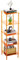 solaround Acryl Regal Eckregal, Standregal Bücherregal, Pflanzenständer, Stehend Schmall, Transparent (5 Ablagen Orange)