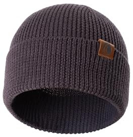 Occulto Damen & Herren Merino Wollmütze (Model: Vala), Wintermütze Anthrazit