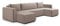 KEF-MEBLE Ecksofa Porto – U-Form – 309x88x185 cm – Mit Schlaffunktion – Liegefläche 135x276 cm – Stauraum für Bettwäsche – Wellenfederung und Schaumstoff - Poso 2