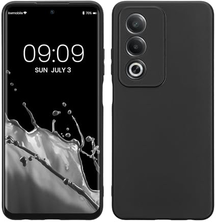 kwmobile Custodia Compatibile con Oppo A80 5G Cover - Back Case per Smartphone in Silicone TPU - Protezione Gommata - nero matt