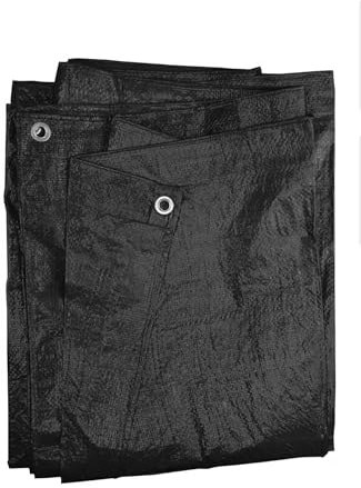 Hersig - Lona protección Impermeable | Cubierta Resistente Multiusos Color Negro 2x10m