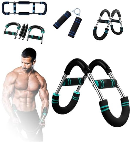 2PCS Twister Arm Trainer, Professional Adjustable Resistance Chest Forearm Strengthener for Men, Home Gym Equipment with Hand Grips Strengthener, Power Twister Exercise Strength Training Accessories