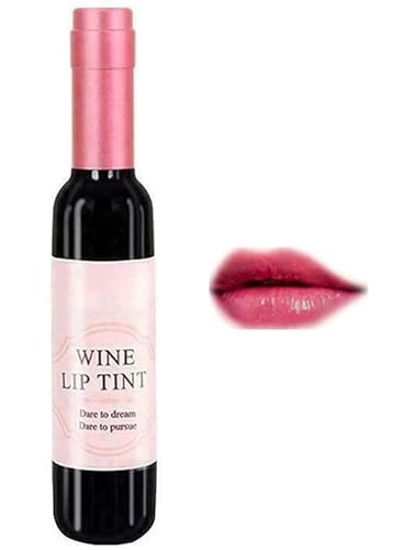 Wine Liquid Lipstick, Long Lasting Moisturizing Lip Gloss Waterproof Lip Tint Set Lip Gloss Lip Stain, Natural Liquid Lipstick Mini Make Up Lip Gloss Matte (RD03)