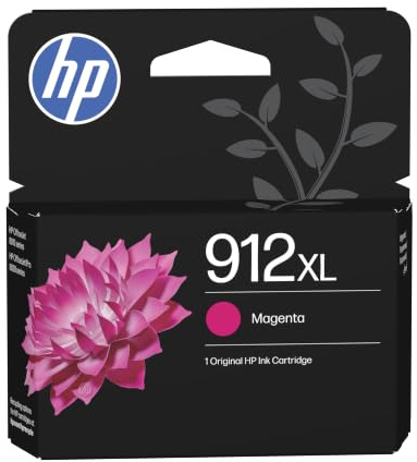 HP 912XL Magenta Original Druckerpatrone, hohe Reichweite | Tinte für HP Officejet 8010, 8010e, HP OfficeJet Pro 8020, 8020e, ~700 Seiten (3YL82AE)