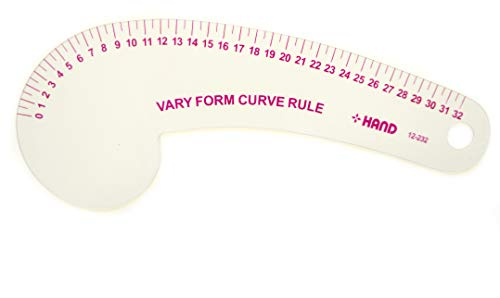 HAND Vary Form Curve Ruler NO.12-232, Flexible, 32cm Outer Curve Measures-Add Great Shapes to Your Pattern