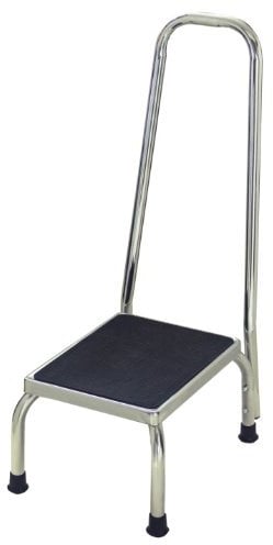 Trittstufe aus Metall mit gebogener Haltegriff, Fußtritt, Trittstufe,Tritthocker