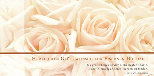 Hochwertige Glückwunschkarte zur Eisernen Hochzeit 65 Jahre