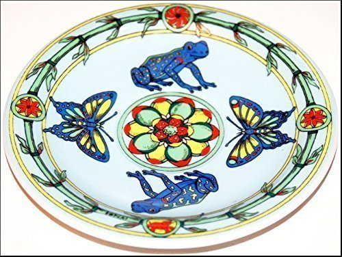 RANA (Grundfarbe hellblau) BOPLA Porzellan Unterteller 16cm aus der Serie Wildlife zu allen BOPLA Kaffee- oder Tee- Tassen 0,18l und zum Becher / MUG / Maxitasse 0,30l) auch MINI TELLER für alles Kleine und Feine - MINI ASSIETE - MINI PIATTO - MINI PLATE, SAUCER - MINI PLATO - 16 cm, 6-1/4 in. mircowellengeeignet, kältebeständig, ofenfest, spülmaschinenfest, gastronomiebewährtes Hartporzellan Schweizer Qualität. In verschiedenen Farbkombinationen bestellbar mit sehr schönen von namhaften Schweizer Künstlern gestalteten Dekoren. Einzelgewicht: 210g