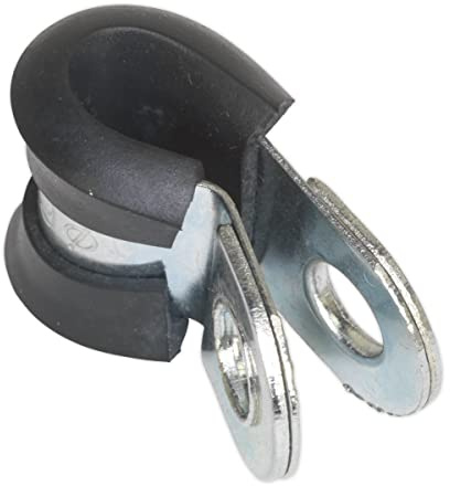 Sealey PCJ6 P-Clip Rubber Lined Ø6mm Pack of 25