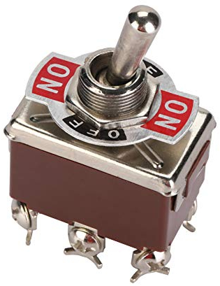 5 Stücke Kippschalter DPDT 250 V 15A 6 Anschlüsse 3 positionen EIN-AUS-EIN Montageloch 12mm