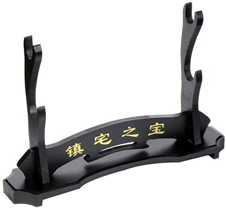 SHULI Japanischer Samurai Schwerthalter Samurai Schwert Katana Messer Wakizashi Tanto Ständer Schwert Tisch Display Halter, 2 Layer