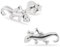 Monkimau Mädchen Ohrringe Gecko Ohrstecker aus 925 Sterling Silver Silber