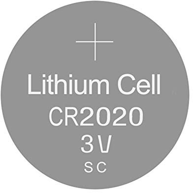 Nologo Botón 2pcs de Litio CR2020 3V batería de la célula de la Moneda CR2020