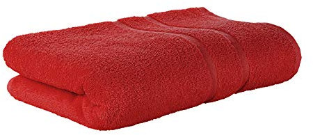 Premium Frottee Badetuch 100x150 cm in rot von StickandShine in 500g/m² aus 100% Baumwolle
