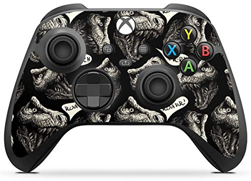 DeinDesign Skin kompatibel mit Microsoft Xbox Series X Controller Folie Sticker Dinosaurier T-Rex Düster