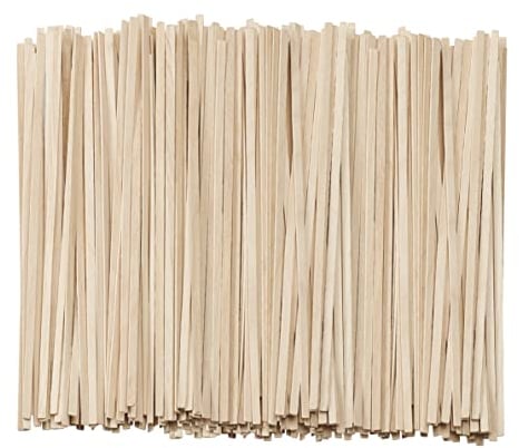 1000 unidades] Agitadores de café de madera de 5 pulgadas - Palitos para revolver de madera
