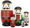 Moonmo 5pcs Beautiful Nutcracker Handmade Wooden Nesting Dolls Nesting Wishing Dolls Nutcracker Matryoshka Traditional