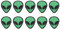 10 Stück Alien Head Bestickte Patch Stoff Applique Stoff Aufkleber DIY Zubehör Kleidung Jeans Schuhe Taschen