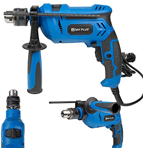 Taladro percutor profesional 850 W, martillo de demolición, martillo rompedor de hormigón (Diámetro de perforación en hormigón: 13 mm, acero: 10 mm, madera: 25 mm, 3000 min-1)