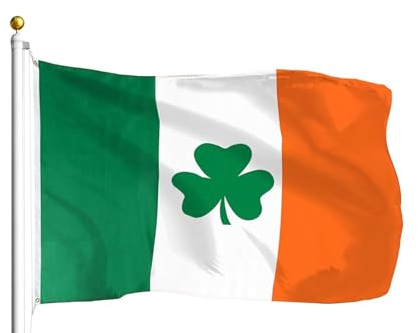 Ireland Shamrock Flag Irish Large National Country Olympics Football Rugby Sports Teams St Patricks Day (90cm x 150cm)