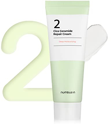 numbuzin Nr. 2 Cica Ceramide Reparaturcreme, 2,02 oz / 60 ml | Centella Asiatica, Feuchtigkeitspflege, Tiefenreparatur, Ceramid, Buttertextur