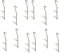 Zite Fishing Räucherhaken Set - 12 Stück V-Form Haken zum Fische Räuchern - Stainless Steel Smoking Hooks