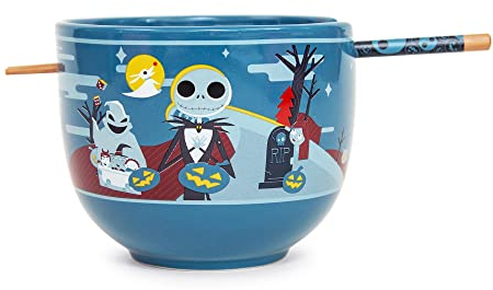 Disney The Nightmare Before Christmas 20-Ounce Ramen Bowl with Chopsticks