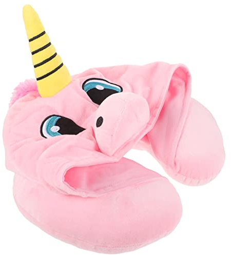 Ciieeo U-förmiges Kissen Flugzeug Schlafkissen Nackenkissen für Kinder Tier nackenstützkissen Reisekissen Kinder schlafendes Nackenkissen draussen Kopfkissen Autokissen Wagen reisen Stoff