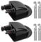 BNGXR Placa de Entrada de Cable Solar, 2 Piezas Pasacables para Techo Doble Entrada de Cable Impermeable Pasamuros Placa Solar Glándula Entrada Cable Solar para Claraboya Techo Caravana (Negro)