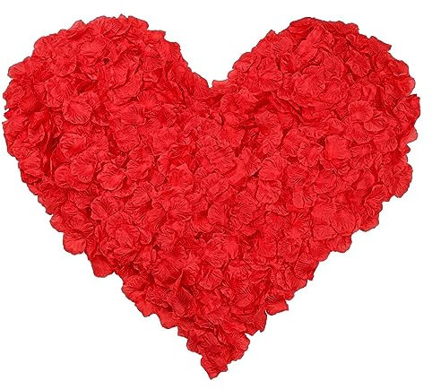 SVUPUE Petali di Rosa Finti, 3000 pezzi Petali di Rosa Finti, Petali di Rosa Artificiali Petali di Rosa, per Decorazioni di Matrimoni, per Feste e Compleanni Petali di Rosa Artificiali, Rossi