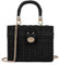 Handgewebte Rattan-Tasche für Damen, Korbgeflecht, Umhängetasche, Stroh, Strand-Tragetasche, Tragegriff oben, Handtasche mit Kettenriemen, Schwarz