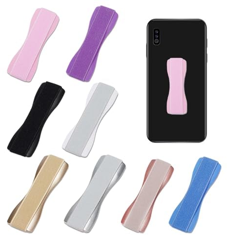 8 soportes para dedos para smartphone, agarre autoadhesivo para teléfono móvil, correa trasera para teléfono móvil, soporte para dedos del teléfono, accesorios para teléfono para manejo con una sola