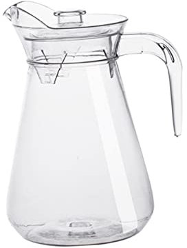 Transparenter Wasserkaraffe mit Deckel 1l, PC Acryl