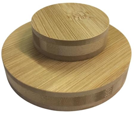 printiywood Bambus Runde Holzscheibe Rund Holz Leimholz Platte Tischplatte Scheiben Rundholz Masiv Basteln Kreis (Stärke/Dicke 26mm, Ø 300mm)