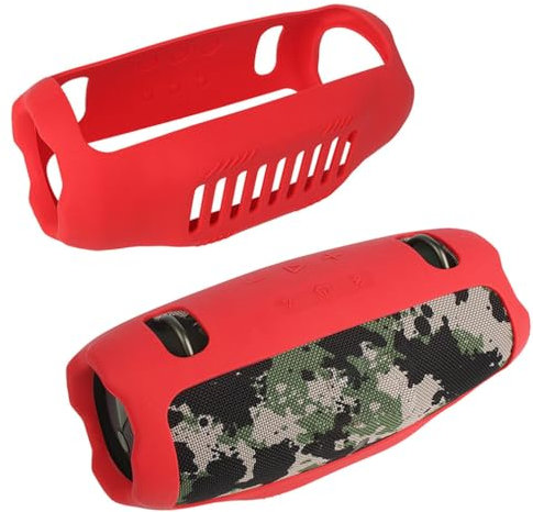 Protective Case for JBL Xtreme 4 Portable Bluetooth Speaker, Silicone Case Cover Soft Skin Protector for JBL Xtreme 4 Bluetooth Speaker Accessories(Case Only) (Red)