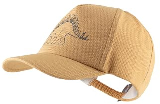Sterntaler Basecap mit Saurier Stickerei - Jungen Baseball Cap aus Baumwolle mit Wabenstruktur - Sommer Cappy elastisch mit Gummizug - Sportive Baby und Kinder Schirmkappe, mattgelb, Größe 55