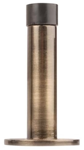 DIRECT DOOR HANDLES® Projecting Door Stop Antique Brass 64mm for Skirting or Wall Mounted Face Fix with Screws
