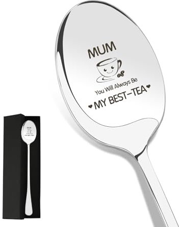 Mothers Day Gifts for Mum Gifts from Daughter Son Kids Special Funny Mother's Day Gift Ideas for Mummy Mam Mom Mums Coffee Tea Lovers Stainless Steel Spoon Best Mum Gifts Birthday Present for Mum