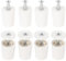 QUARKZMAN 8 Pcs Butée Volet Roulant 28mm Butée de Volet Roulant Bouchon d'Arrêt en Plastique avec Rondelles et Vis pour Volets Roulants Lames de Volets Roulants, Blanc