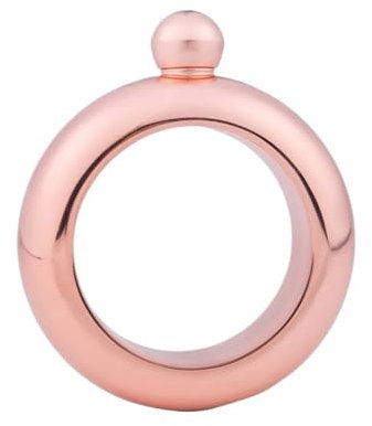 Pulsera petaca de 113.4 g, regalo para el hogar, viajes, restaurante (oro rosa)