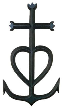 AMBIANCE SUD - Camargue-Kreuz 15 cm aus Gusseisen – Schwarz glänzend