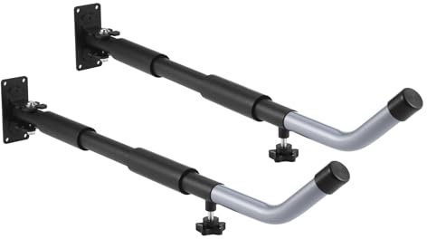 Lot de 2 supports de rangement muraux pour coffre de toit de voiture, longueur réglable de 63 à 104 cm, en alliage d'aluminium, capacité de 50 kg