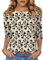Kistore 3/4 Length Sleeve Spring Tops Plus Size for Women Elbow Sleeves Dressy Casual Work Business Blouse Summer Shirts XL
