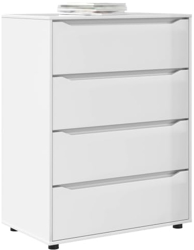 vidaXL Stauraumschränke 80 x 48 x 105 cm Holzwerkstoff Hochglanz Weiß